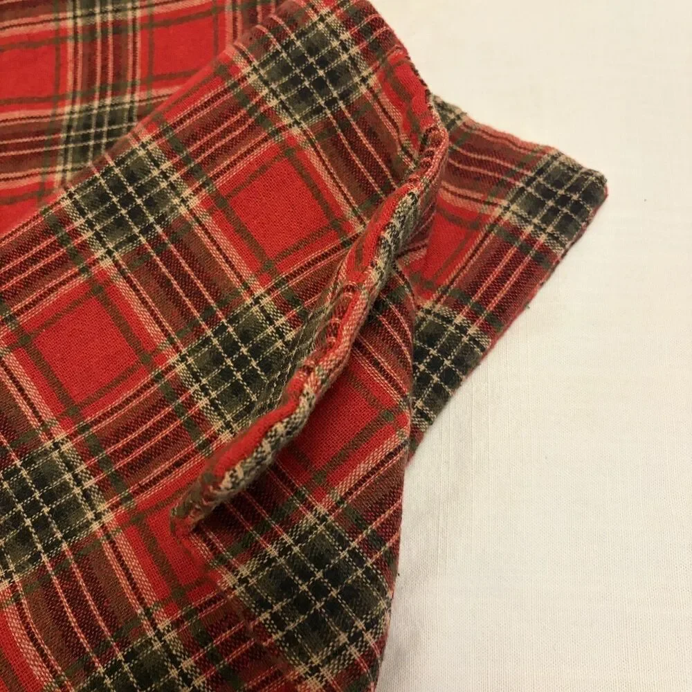 Reversible Holiday Christmas Plaid Cloth Placemats Set of 5 Red Green Black